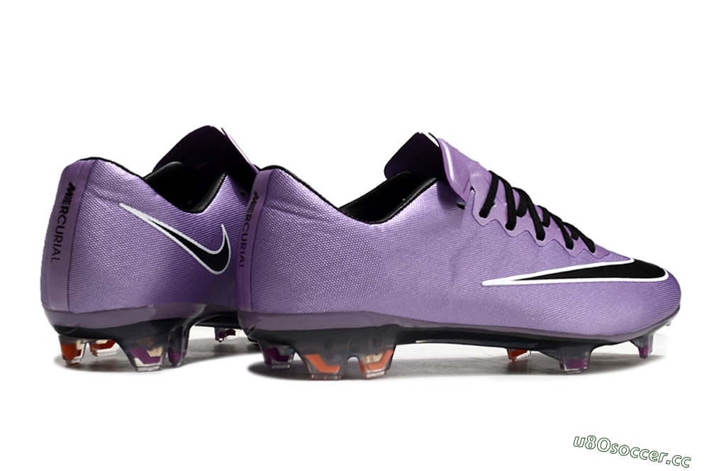 Men's Nike Mercurial Vapor 10 FG Firm Ground Low-Tops Football Boots - Purple/Black/White 6