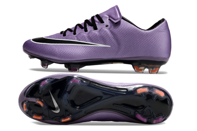 Men's Nike Mercurial Vapor 10 FG Firm Ground Low-Tops Football Boots - Purple/Black/White