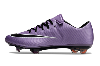 Men's Nike Mercurial Vapor 10 FG Firm Ground Low-Tops Football Boots - Purple/Black/White