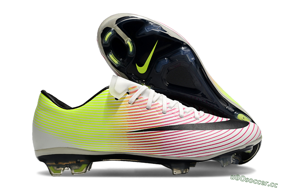 Men's Nike Mercurial Vapor 10 FG Firm Ground Low-Tops Football Boots - Red/Black/Yellow 2