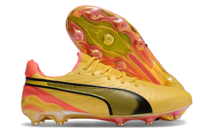 Men's Puma Ultra Ultimate FG Firm Ground Low-Tops Football Boots - Red/Black/Yellow