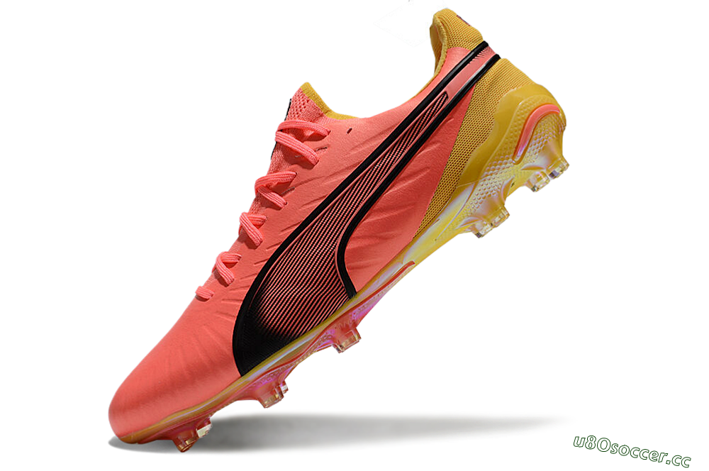 Men's Puma Ultra Ultimate FG Firm Ground Low-Tops Football Boots - Red/Black/Yellow 5
