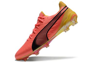 Men's Puma Ultra Ultimate FG Firm Ground Low-Tops Football Boots - Red/Black/Yellow