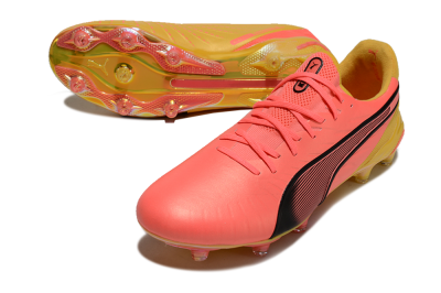 Men's Puma Ultra Ultimate FG Firm Ground Low-Tops Football Boots - Red/Black/Yellow