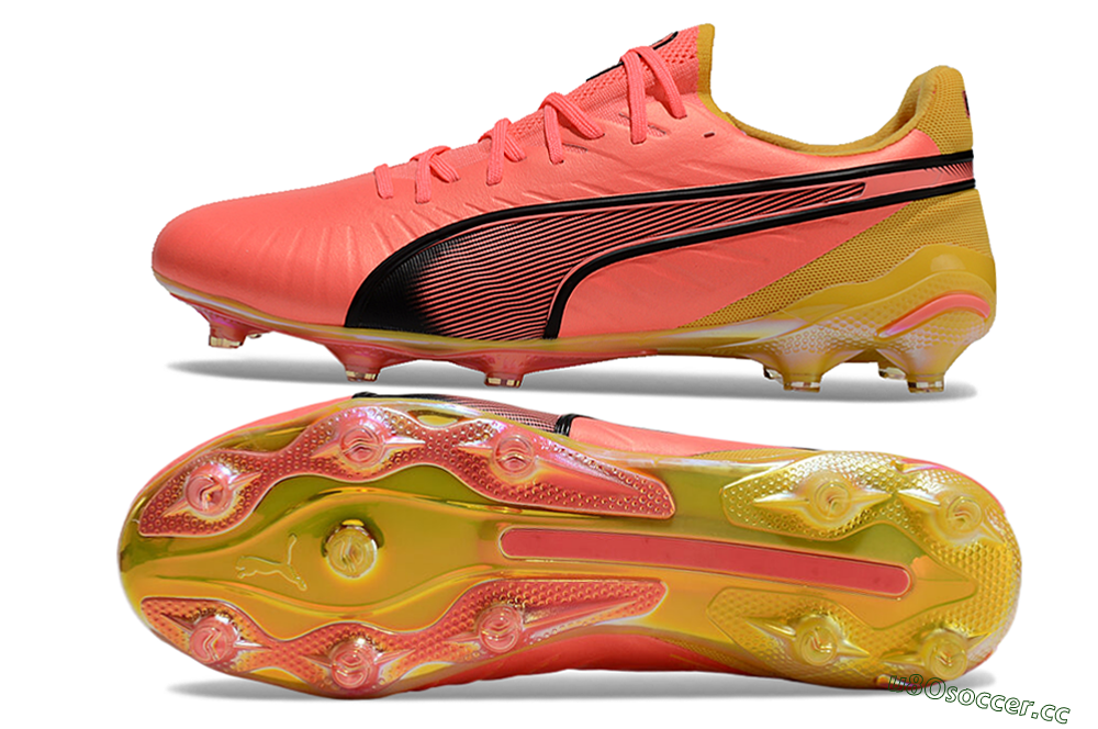 Men's Puma Ultra Ultimate FG Firm Ground Low-Tops Football Boots - Red/Black/Yellow 1