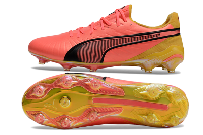 Men's Puma Ultra Ultimate FG Firm Ground Low-Tops Football Boots - Red/Black/Yellow