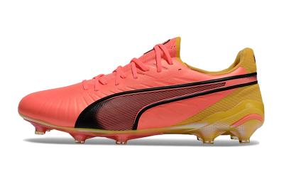 Men's Puma Ultra Ultimate FG Firm Ground Low-Tops Football Boots - Red/Black/Yellow