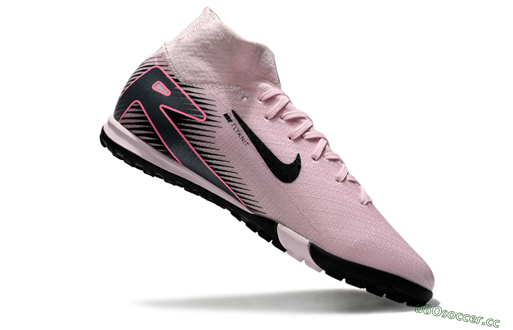 Men's Nike Air Zoom Mercurial Superfly 10 Elite TF Artificial Turf High-Tops Football Shoes - Pink/Black 4