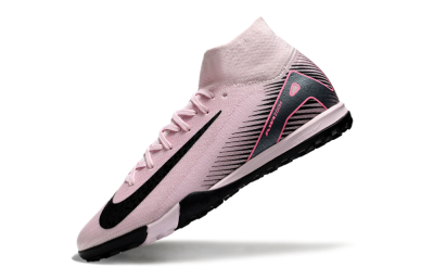 Men's Nike Air Zoom Mercurial Superfly 10 Elite TF Artificial Turf High-Tops Football Shoes - Pink/Black