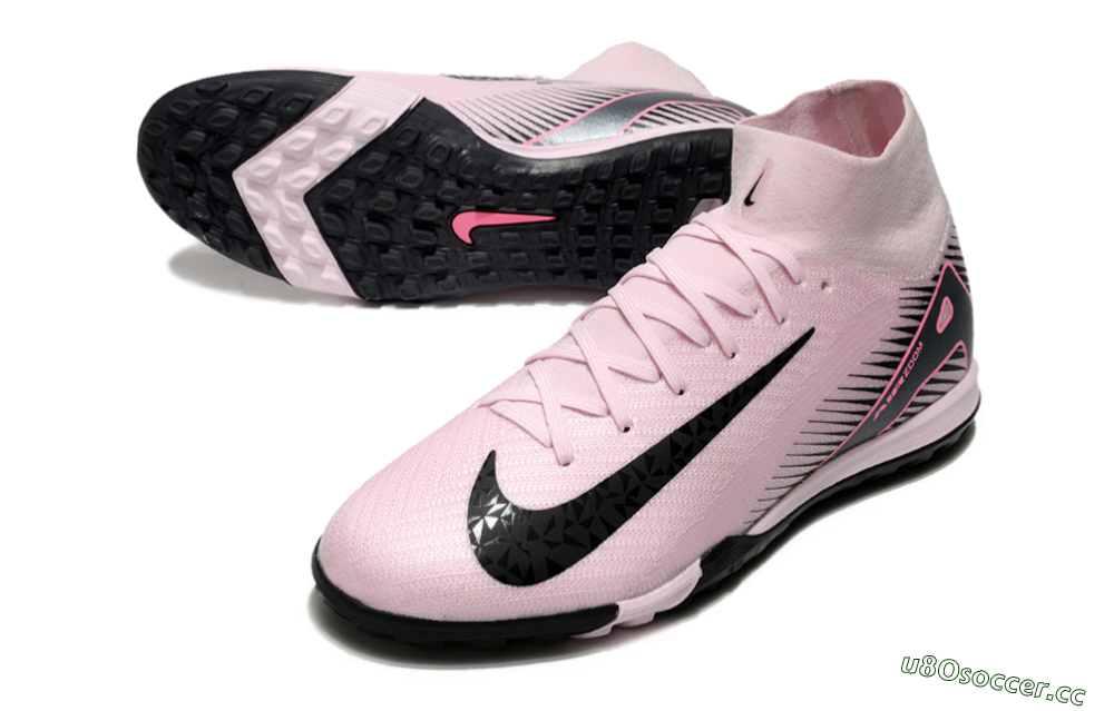 Men's Nike Air Zoom Mercurial Superfly 10 Elite TF Artificial Turf High-Tops Football Shoes - Pink/Black 3