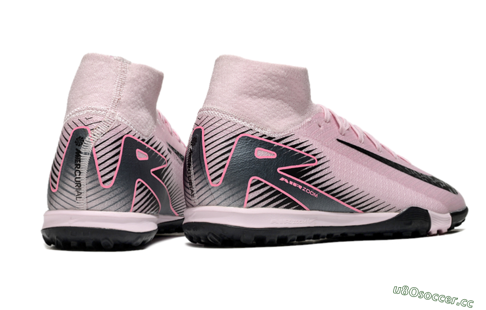 Men's Nike Air Zoom Mercurial Superfly 10 Elite TF Artificial Turf High-Tops Football Shoes - Pink/Black 6