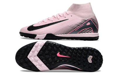 Men's Nike Air Zoom Mercurial Superfly 10 Elite TF Artificial Turf High-Tops Football Shoes - Pink/Black