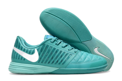 Men's Nike Lunar Gato 2 IC Indoor & Futsal Low-Tops Football Shoes - Jade/White