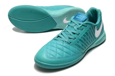 Men's Nike Lunar Gato 2 IC Indoor & Futsal Low-Tops Football Shoes - Jade/White