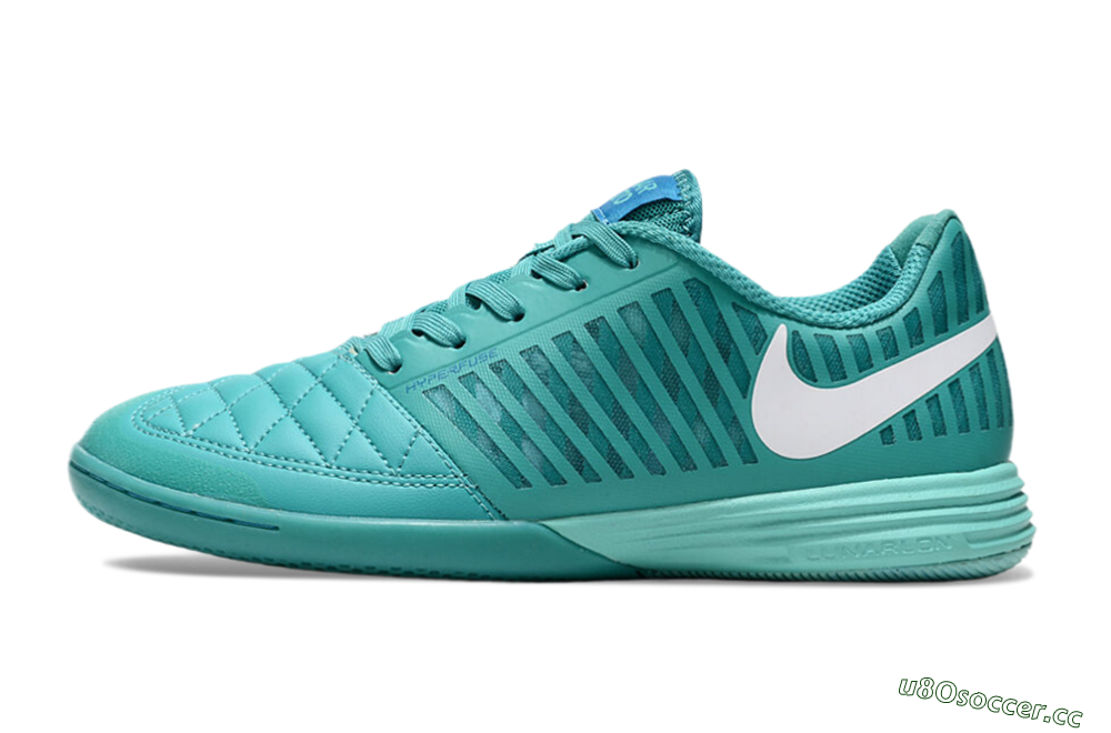 Men's Nike Lunar Gato 2 IC Indoor & Futsal Low-Tops Football Shoes - Jade/White 0