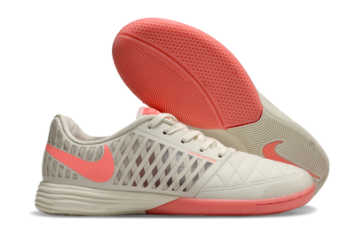 Men's Nike Lunar Gato 2 IC Indoor & Futsal Low-Tops Football Shoes - Beige/Pink