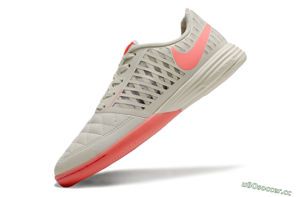 Men's Nike Lunar Gato 2 IC Indoor & Futsal Low-Tops Football Shoes - Beige/Pink 5