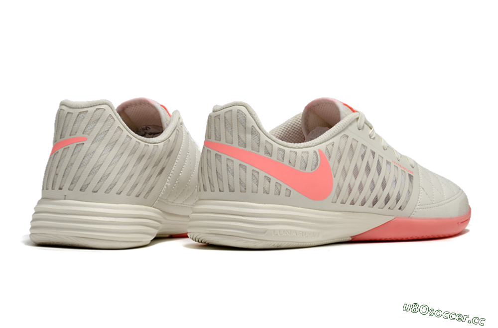 Men's Nike Lunar Gato 2 IC Indoor & Futsal Low-Tops Football Shoes - Beige/Pink 6