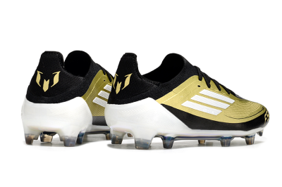 Men's Adidas F50 Elite FG Firm Ground Low-Tops Football Boots - Gold/Black/White