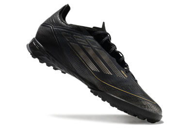 Men's Adidas F50 Pro TF Artificial Turf Low-Tops Football Shoes - Black/Silver/Gold