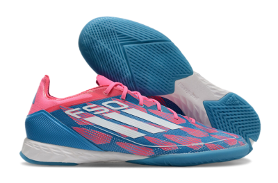 Men's Adidas F50 Pro IC Indoor & Futsal Low-Tops Football Shoes - Blue/Red/White