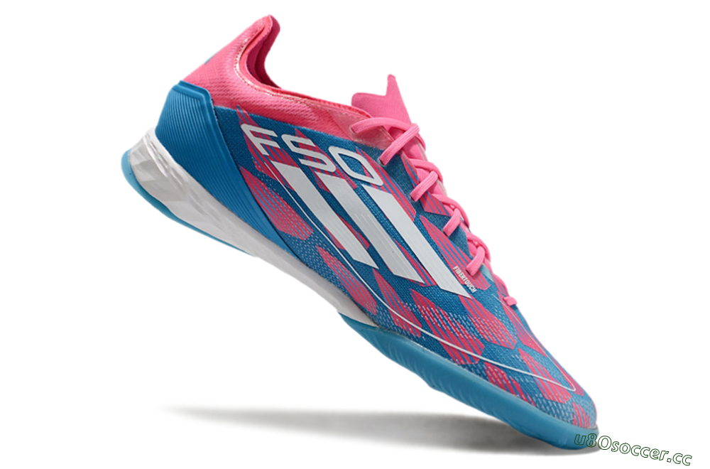 Men's Adidas F50 Pro IC Indoor & Futsal Low-Tops Football Shoes - Blue/Red/White 4