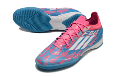 Men's Adidas F50 Pro IC Indoor & Futsal Low-Tops Football Shoes - Blue/Red/White