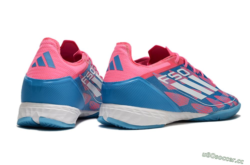 Men's Adidas F50 Pro IC Indoor & Futsal Low-Tops Football Shoes - Blue/Red/White 6