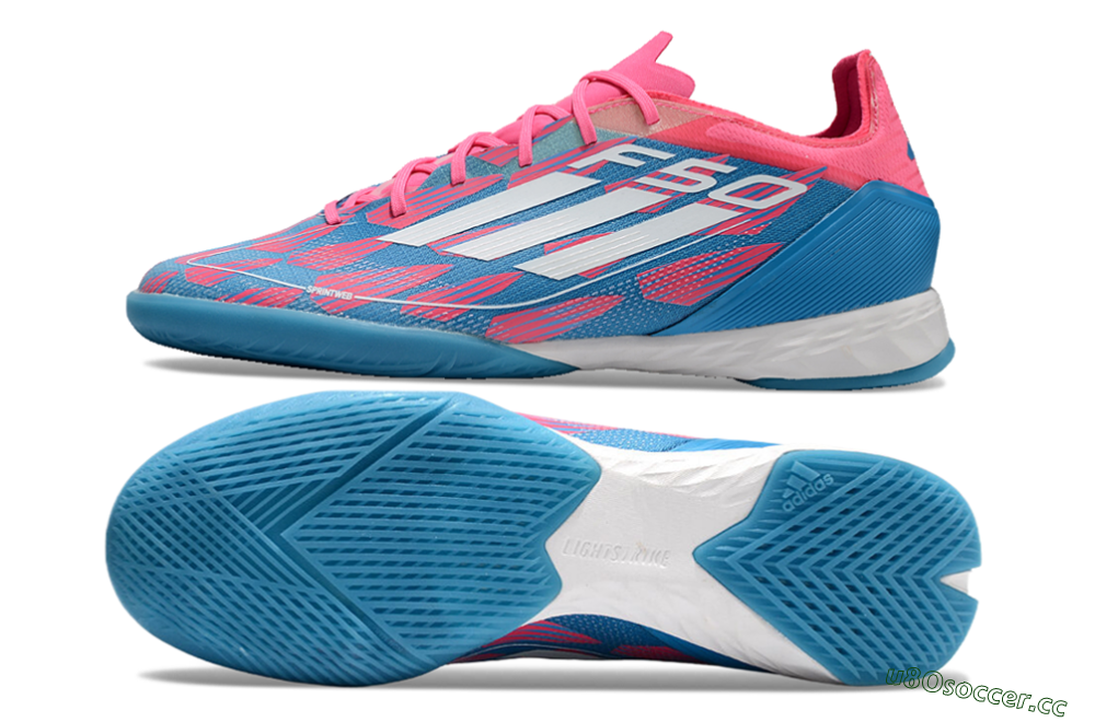 Men's Adidas F50 Pro IC Indoor & Futsal Low-Tops Football Shoes - Blue/Red/White 1