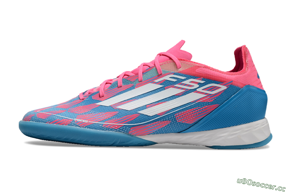 Men's Adidas F50 Pro IC Indoor & Futsal Low-Tops Football Shoes - Blue/Red/White 0
