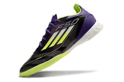 Men's Adidas F50 Pro IC Indoor & Futsal Low-Tops Football Shoes - Purple/Yellow/White