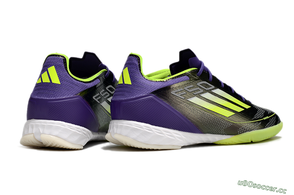 Men's Adidas F50 Pro IC Indoor & Futsal Low-Tops Football Shoes - Purple/Yellow/White 6