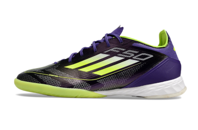 Men's Adidas F50 Pro IC Indoor & Futsal Low-Tops Football Shoes - Purple/Yellow/White