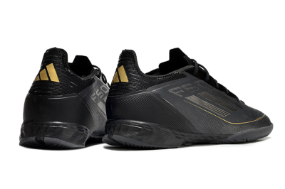 Men's Adidas F50 Pro IC Indoor & Futsal Low-Tops Football Shoes - Black/Silver/Gold