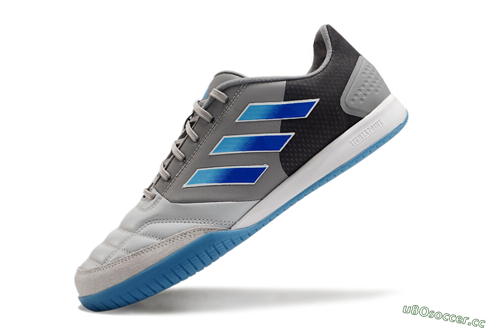 Men's Adidas Top Sala Competition IC Indoor & Futsal Low-Tops Football Shoes - Grey/Blue/White 5