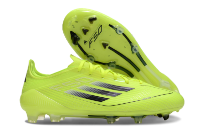 Men's Adidas F50 Elite FG Firm Ground Low-Tops Football Boots - Yellow/Black