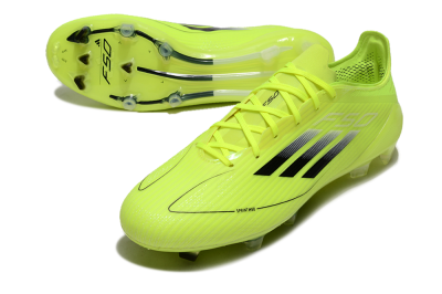 Men's Adidas F50 Elite FG Firm Ground Low-Tops Football Boots - Yellow/Black