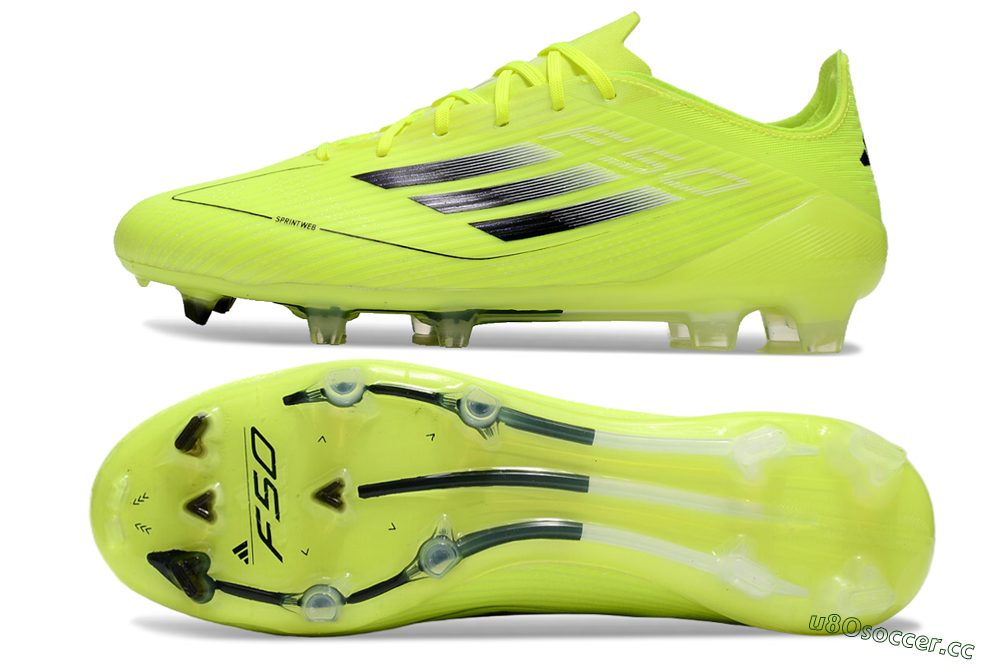 Men's Adidas F50 Elite FG Firm Ground Low-Tops Football Boots - Yellow/Black 1