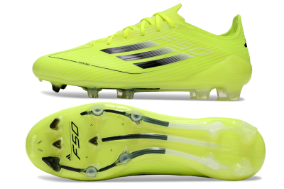 Men's Adidas F50 Elite FG Firm Ground Low-Tops Football Boots - Yellow/Black