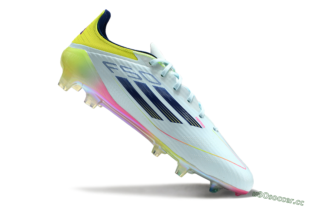 Men's Adidas F50 Elite FG Firm Ground Low-Tops Football Boots - Jade/Blue/Yellow 4