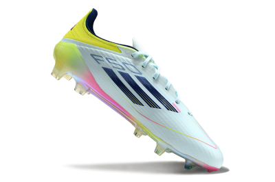 Men's Adidas F50 Elite FG Firm Ground Low-Tops Football Boots - Jade/Blue/Yellow