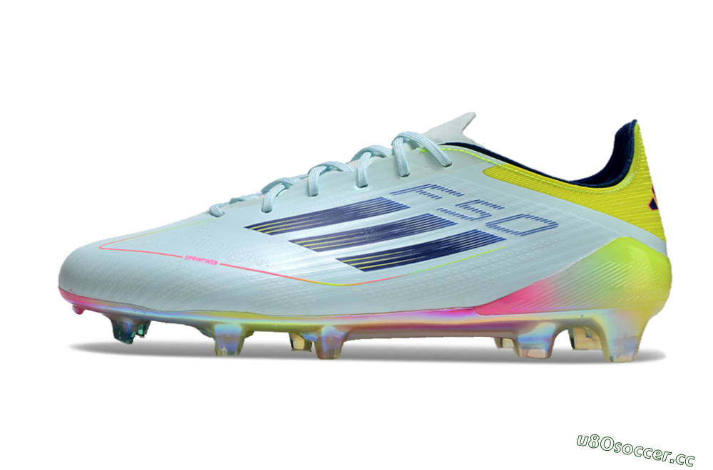 Men's Adidas F50 Elite FG Firm Ground Low-Tops Football Boots - Jade/Blue/Yellow 0