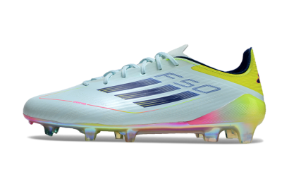 Men's Adidas F50 Elite FG Firm Ground Low-Tops Football Boots - Jade/Blue/Yellow