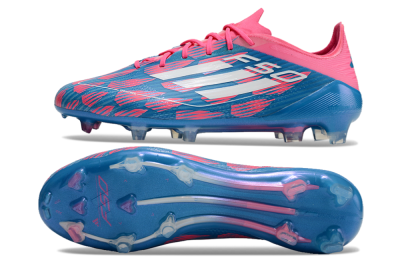 Men's Adidas F50 Elite FG Firm Ground Low-Tops Football Boots - Blue/Red/White
