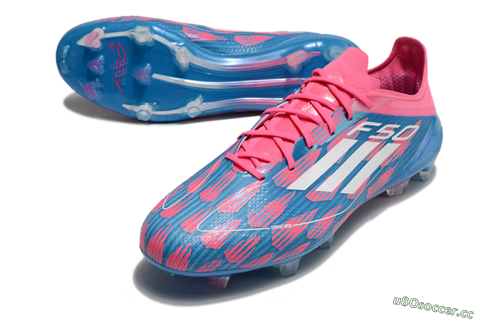 Men's Adidas F50 Elite FG Firm Ground Low-Tops Football Boots - Blue/Red/White 3