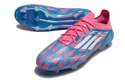 Men's Adidas F50 Elite FG Firm Ground Low-Tops Football Boots - Blue/Red/White