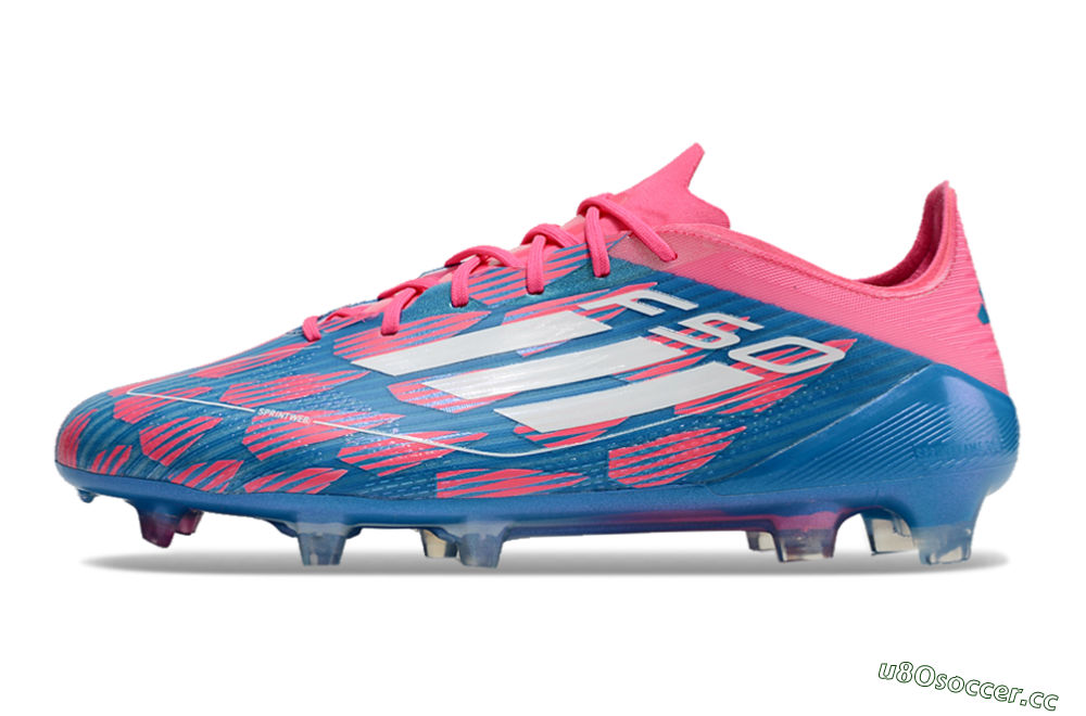 Men's Adidas F50 Elite FG Firm Ground Low-Tops Football Boots - Blue/Red/White 0