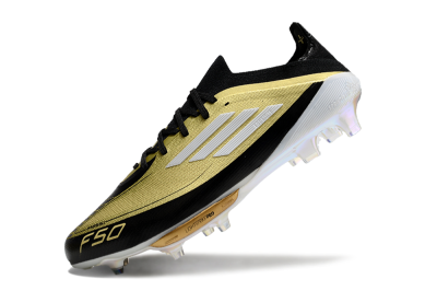 Men's Adidas F50+ Lightstrike Pro FG Firm Ground Low-Tops Football Boots - Gold/Black/White