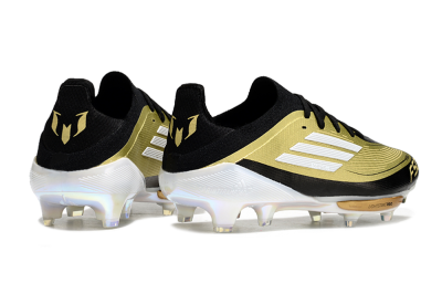 Men's Adidas F50+ Lightstrike Pro FG Firm Ground Low-Tops Football Boots - Gold/Black/White