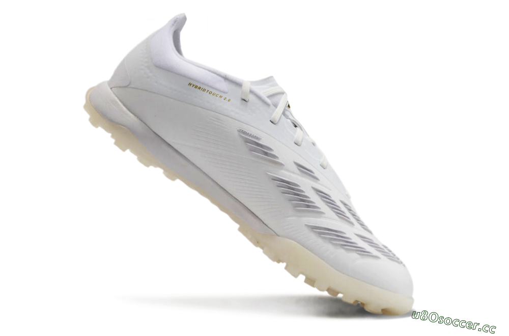 Men's Adidas Predator 24 Elite TF Artificial Turf Low-Tops Football Shoes - Beige/White/Gold 4